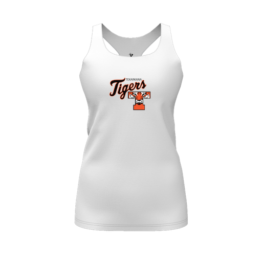 [CUS-DFW-RCBK-PER-WHT-FYS-LOGO2] Racerback Tank Top (Female Youth S, White, Logo 2)
