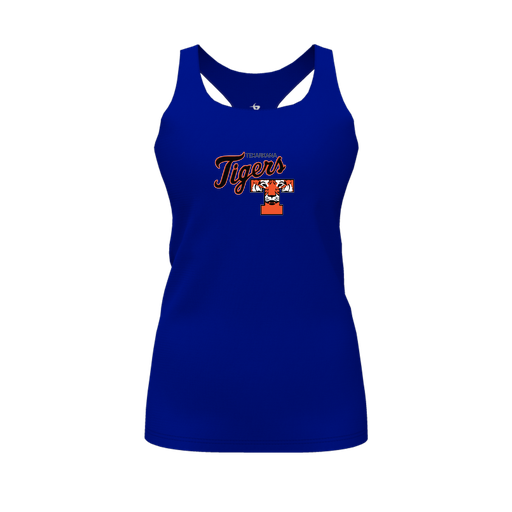 [CUS-DFW-RCBK-PER-RYL-FYS-LOGO2] Racerback Tank Top (Female Youth S, Royal, Logo 2)