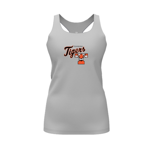 [CUS-DFW-RCBK-PER-GRY-FYS-LOGO2] Racerback Tank Top (Female Youth S, Gray, Logo 2)