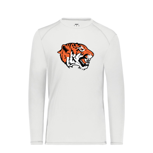 [6845.005.S-LOGO1] Men's SoftTouch Long Sleeve (Adult S, White, Logo 1)
