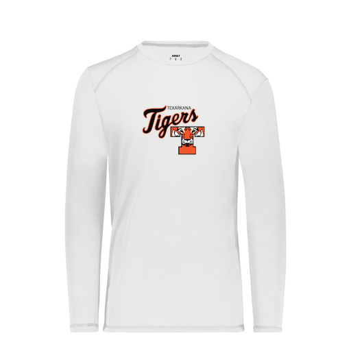 [6845.005.S-LOGO2] Men's SoftTouch Long Sleeve (Adult S, White, Logo 2)