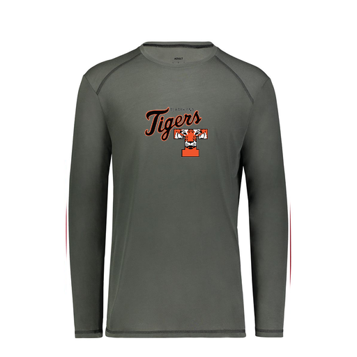 [6845.98D.S-LOGO2] Men's SoftTouch Long Sleeve (Adult S, Gray, Logo 2)