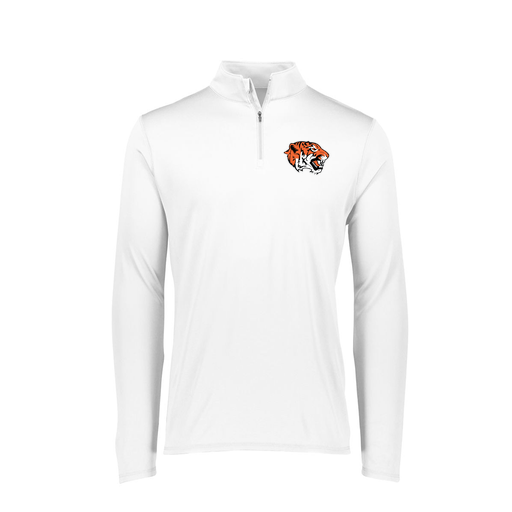 [2787.005.XS-LOGO1] Ladies Dri Fit 1/4 Zip Shirt (Female Adult XS, White, Logo 1)