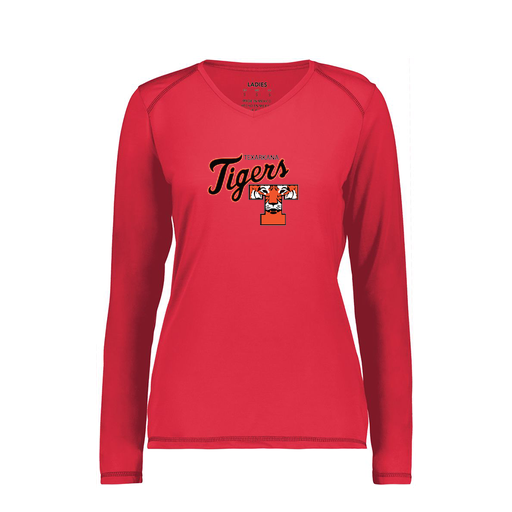 [6847.083.XS-LOGO2] Women's SoftTouch Long Sleeve (Female Adult XS, Red, Logo 2)