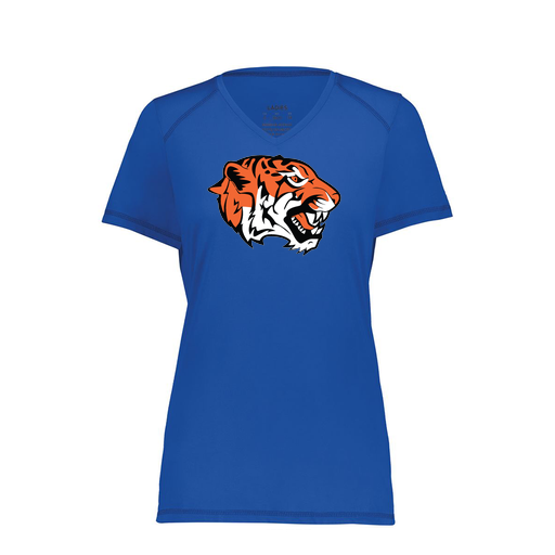 [6844.060.XS-LOGO1] Women's SoftTouch Short Sleeve (Female Adult XS, Royal, Logo 1)