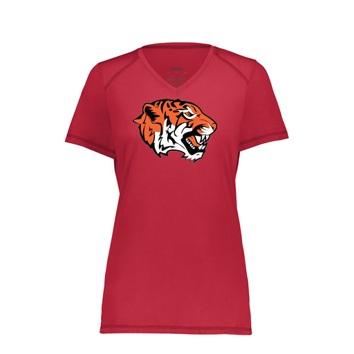 [6844.083.XS-LOGO1] Women's SoftTouch Short Sleeve (Female Adult XS, Red, Logo 1)