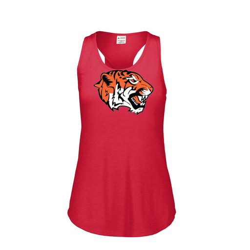 [3078.V96.S-LOGO1] Ladies Tri Blend Tank Top (Female Adult S, Red, Logo 1)