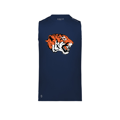 [222593.065.S-LOGO1] Men's CoolDry TankTop (Adult S, Navy, Logo 1)