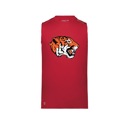 [222593.083.S-LOGO1] Men's CoolDry TankTop (Adult S, Red, Logo 1)