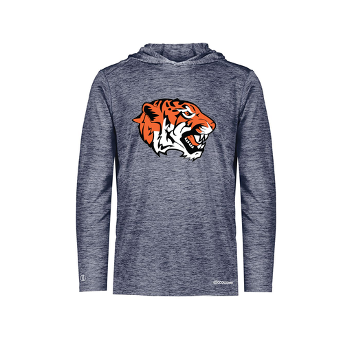 [FOLHCGNV-AS-LOGO1] Decker Men's Charge Hoodie (Adult S, Navy, Logo 1)