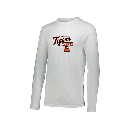[FTLCUBWH-AXS-LOGO2] Decker Men's Tri-Blend T-Shirt - Long Sleeve (Adult XS, White, Logo 2)