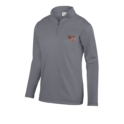 [FOLQFFGY-AS-LOGO2] Decker Men's FlexFleece 1/4 Zip (Adult S, Gray, Logo 2)