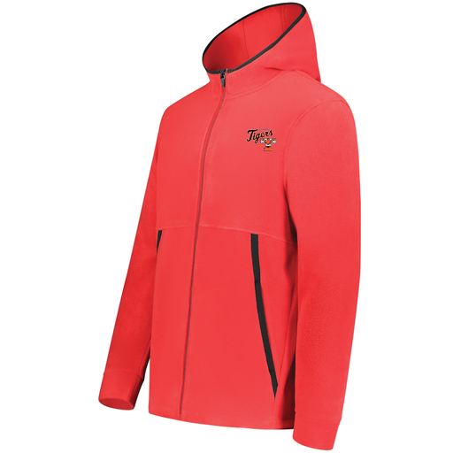 [6858.083.XS-LOGO2] Men's Chill Full Zip Fleece (Adult XS, Red, Logo 2)