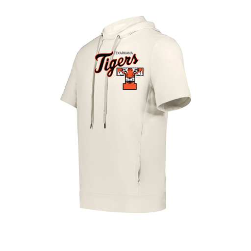 [222505.907.S-LOGO2] Men's Venturs Soft Knit Short Sleeve Hoodie (Adult S, White, Logo 2)