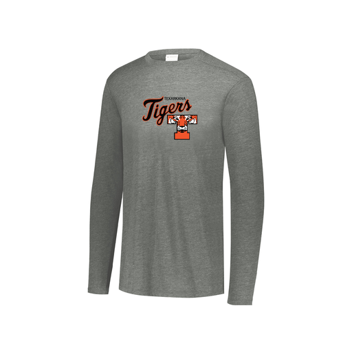 [FTLCUBGY-YS-LOGO2] Decker Youth Tri-Blend T-Shirt - Long Sleeve (Youth S, Gray, Logo 2)