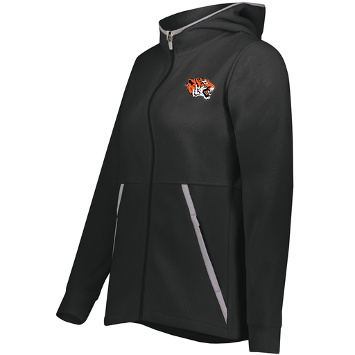 [6860.080.XS-LOGO1] Ladies Chill Full Zip Fleece (Female Adult XS, Black, Logo 1)