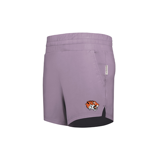 [223704.J63.XS-LOGO1] LADIES VENTURA SOFT KNIT SHORTS (Female Adult XS, Purple, Logo 1)