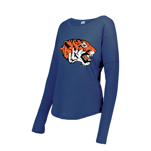 [FTLCUBRY-FAXS-LOGO1] Decker Women's Tri-Blend T-Shirt - Long Sleeve (Female Adult XS, Royal, Logo 1)