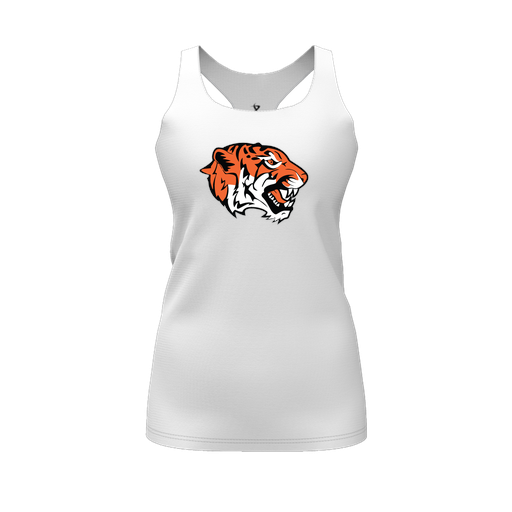 [CUS-DFW-RCBK-PER-WHT-FYS-LOGO1] Racerback Tank Top (Female Youth S, White, Logo 1)