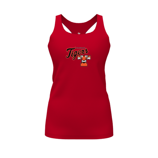 [CUS-DFW-RCBK-PER-RED-FYS-LOGO2] Racerback Tank Top (Female Youth S, Red, Logo 2)