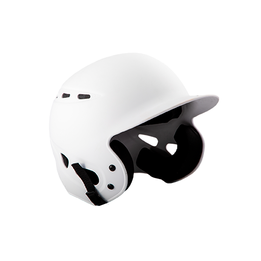 [CUS-DGR-HELM-REB-WH-Y0] Rebel Batting Helmet (YOUTH-BELT, White, Custom Logo)