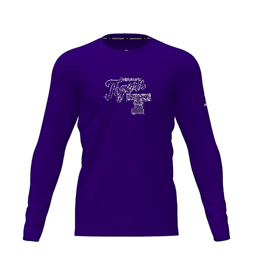 [CUS-DRIF-TEES-PER-CNK-LSL-PUR-YXS-LOGO2] Dri Fit Performance T-Shirt (Youth XS, Purple, Logo 2, Long Sleeve)