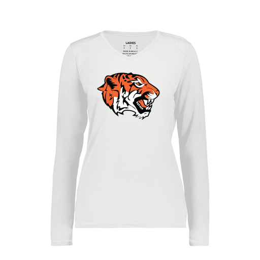 [6847.005.XS-LOGO1] Women's SoftTouch Long Sleeve (Female Adult XS, White, Logo 1)