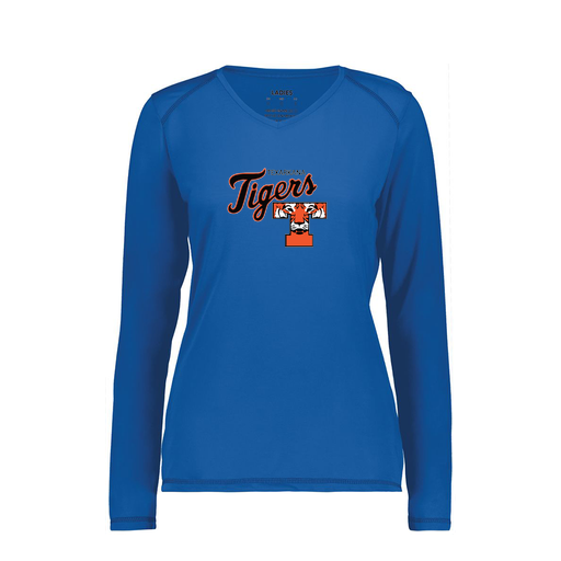 [6847.060.XS-LOGO2] Women's SoftTouch Long Sleeve (Female Adult XS, Royal, Logo 2)