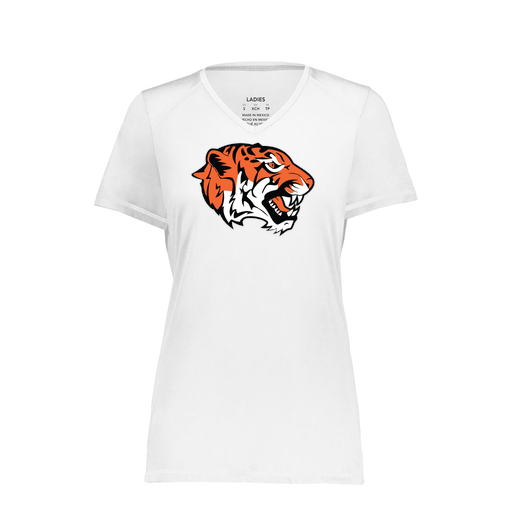 [6844.005.XS-LOGO1] Women's SoftTouch Short Sleeve (Female Adult XS, White, Logo 1)