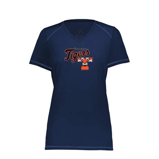 [6844.065.XS-LOGO2] Women's SoftTouch Short Sleeve (Female Adult XS, Navy, Logo 2)