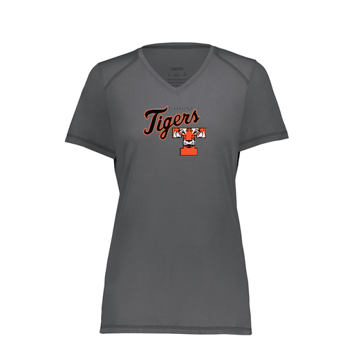 [6844.98D.XS-LOGO2] Women's SoftTouch Short Sleeve (Female Adult XS, Gray, Logo 2)