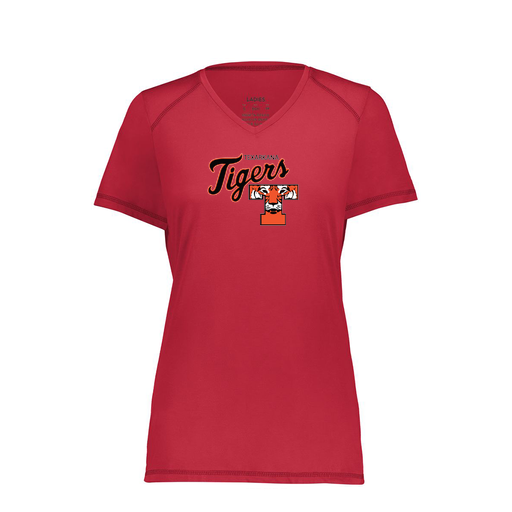 [6844.083.XS-LOGO2] Women's SoftTouch Short Sleeve (Female Adult XS, Red, Logo 2)