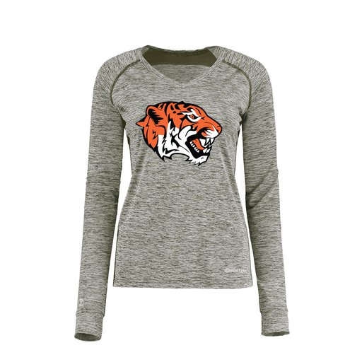 [222770.K94.XS-LOGO1] Ladies Electric Long Sleeve Shirt (Female Adult XS, Gray, Logo 1)