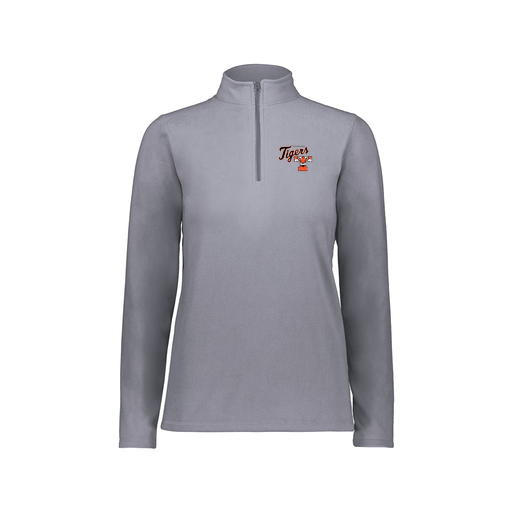 [6864.059.XS-LOGO2] Ladies MicroFleece 1/4 Zip Pullover (Female Adult XS, Gray, Logo 2)