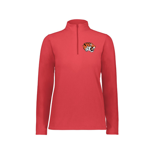 [6864.083.XS-LOGO1] Ladies MicroFleece 1/4 Zip Pullover (Female Adult XS, Red, Logo 1)