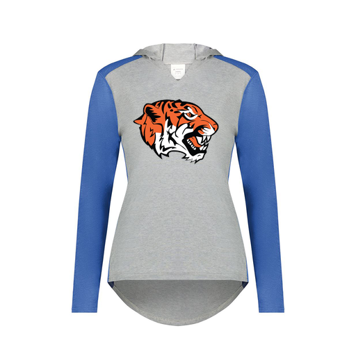 [6902.28V.XS-LOGO1] Ladies Vintage Hoodie (Female Adult XS, Royal, Logo 1)