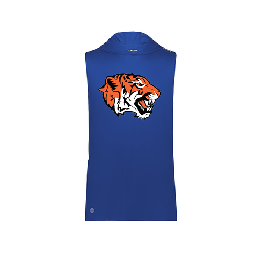 [222590.060.XS-LOGO1] Men's CoolDry Sleeveless Hoodie (Adult XS, Royal, Logo 1)