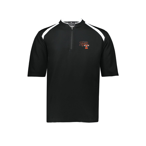 [229581-AS-BLK-LOGO2] Men's Dugout Short Sleeve Pullover (Adult S, Black, Logo 2)