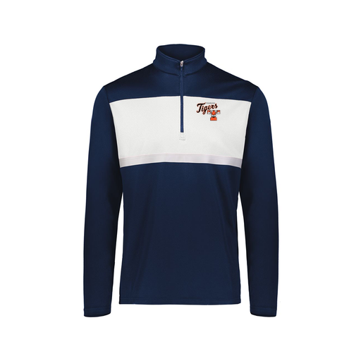 [222691.301.S-LOGO2] Youth Bold 1/4 Zip Pullover (Youth S, Navy, Logo 2)