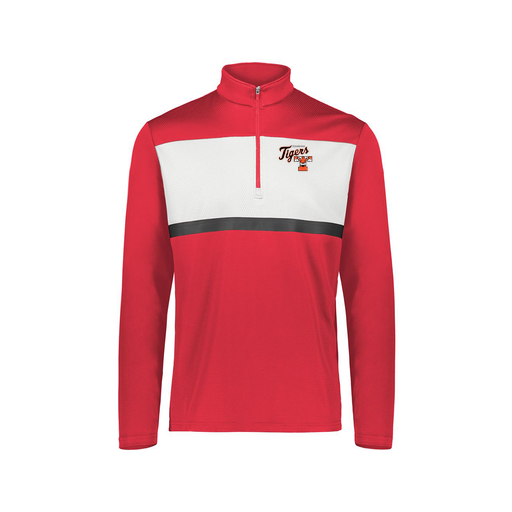 [222691.T20.S-LOGO2] Youth Bold 1/4 Zip Pullover (Youth S, Red, Logo 2)