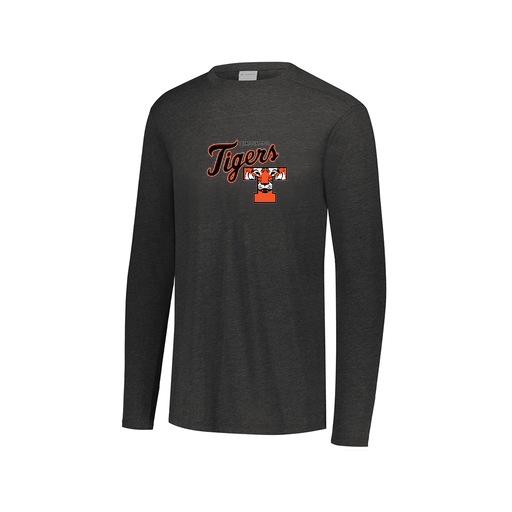 [FTLCUBBK-AXS-LOGO2] Decker Men's Tri-Blend T-Shirt - Long Sleeve (Adult XS, Black, Logo 2)