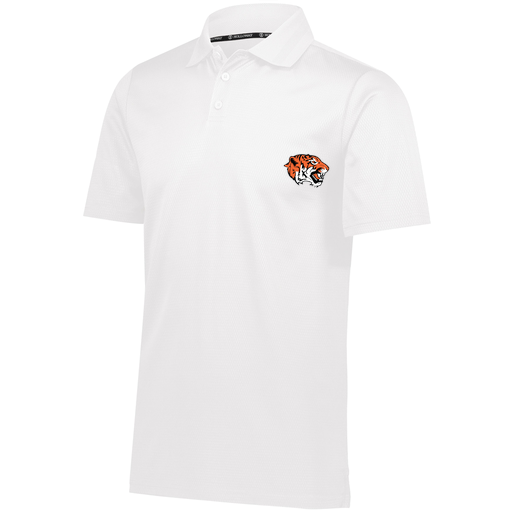 [222568.005.S-LOGO1] Men's Prism Polo (Adult S, White, Logo 1)