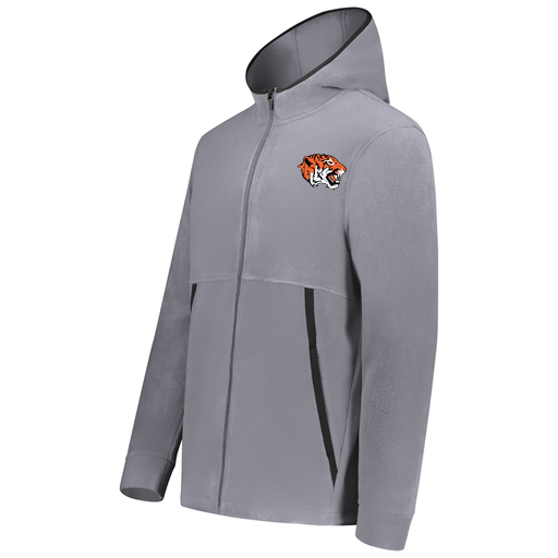 [6858.059.XS-LOGO1] Men's Chill Full Zip Fleece (Adult XS, Gray, Logo 1)