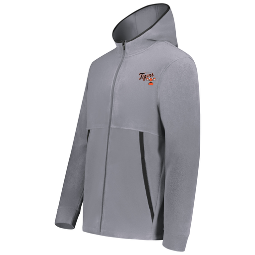 [6858.059.XS-LOGO2] Men's Chill Full Zip Fleece (Adult XS, Gray, Logo 2)