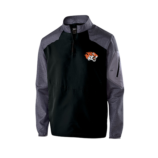 [229155.H05.XS-LOGO1] Men's Raider LS Pullover (Adult XS, Black, Logo 1)